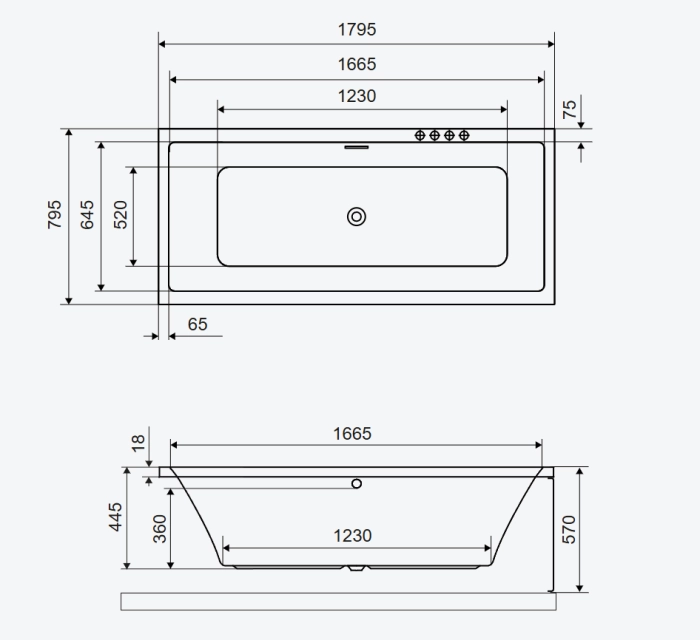 Wanna_prostokatna_HeavenSlim_180_80_rys_tech.png